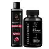 DHT Blocker Tablets + Follinion Red Onion Hair Oil Money Saver Combo
