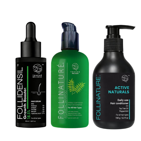 Follidensil Hair Serum + Follinature Shampoo + Follinature Conditioner Combo Pack (3 in1 )
